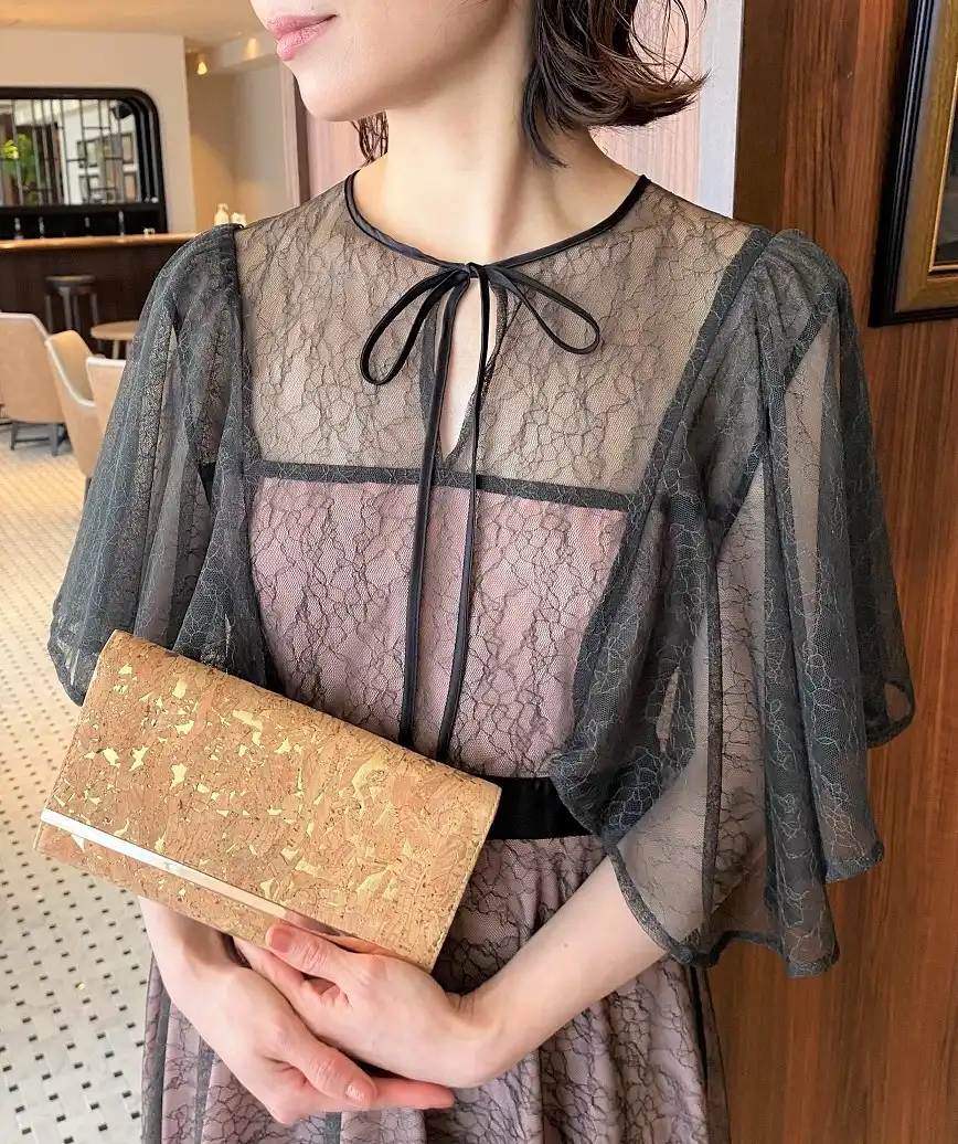 OGレースケープフラワードレス-グリーン-Mサイズ