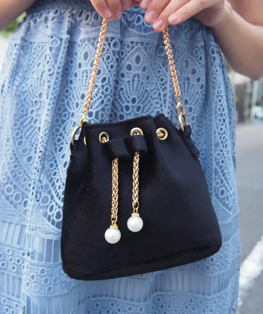Velour Purse bag－Black