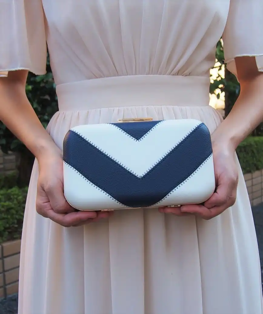 Stripe Clutch bag