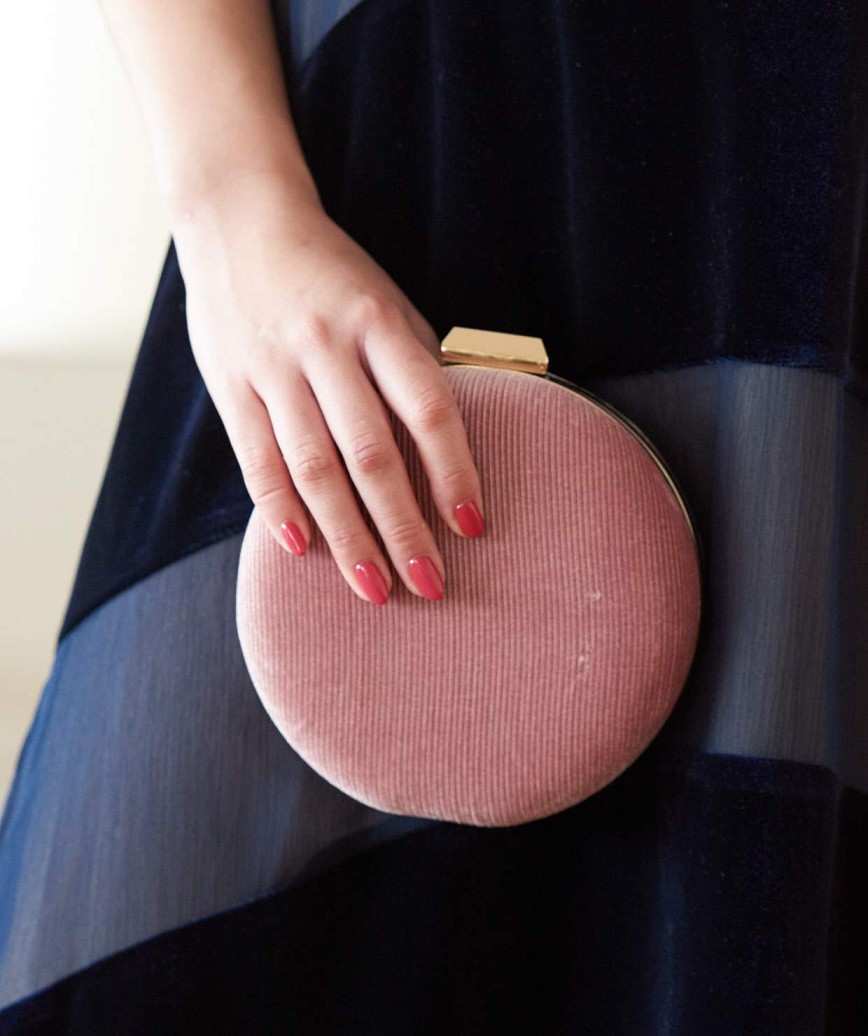 Pink Velvet Clutch bag