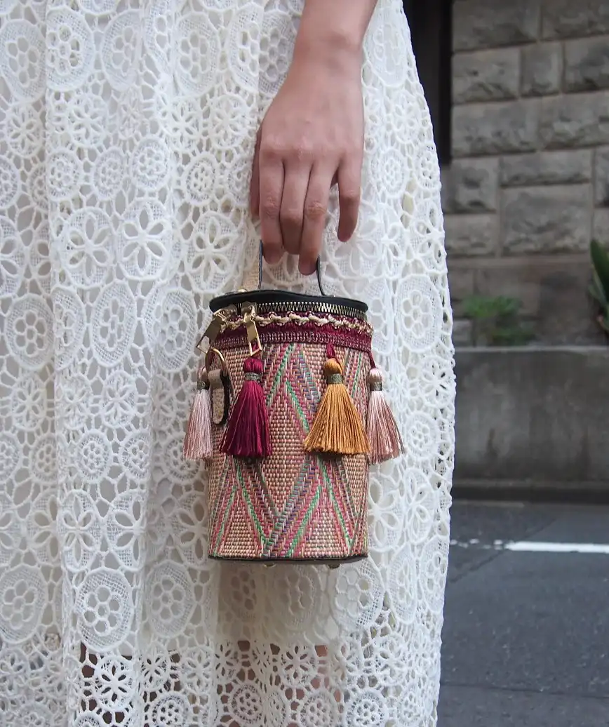 Fringe Column bag－Orenge