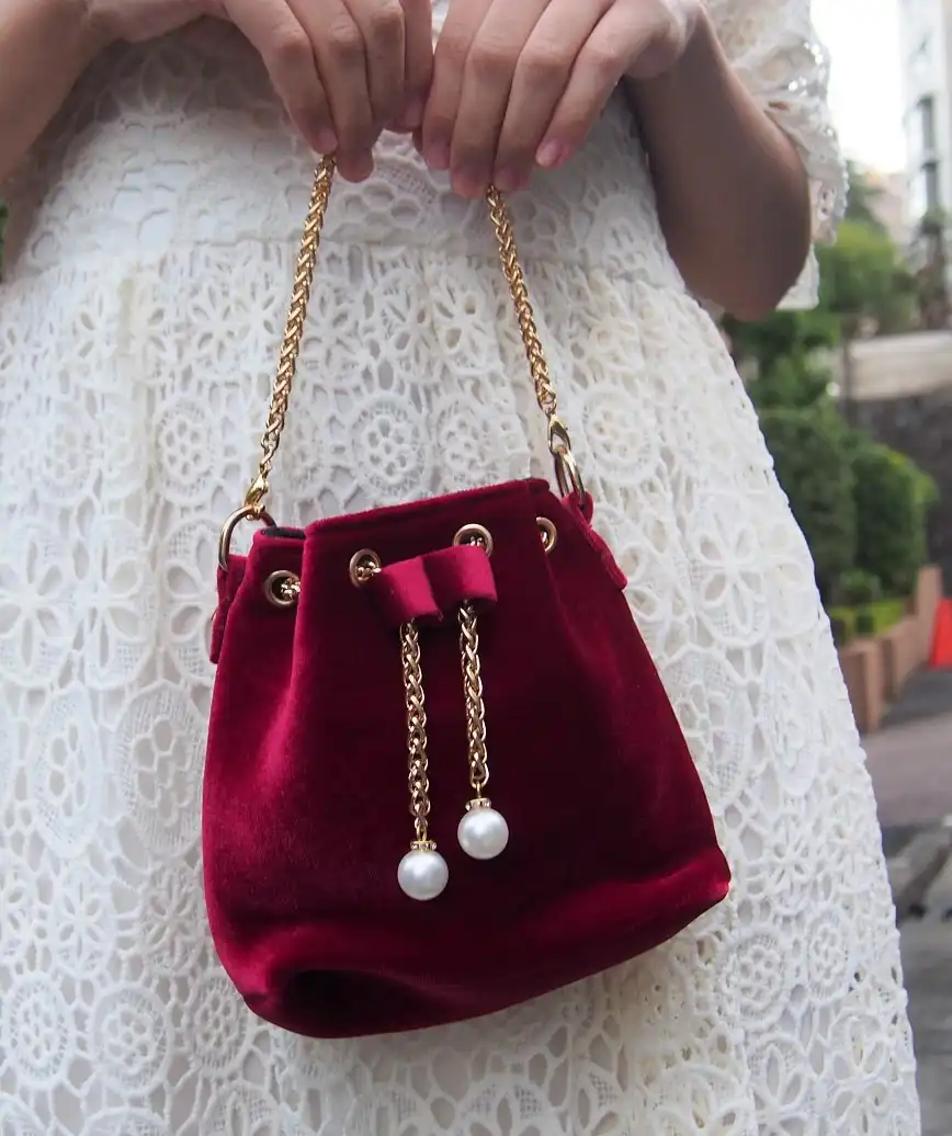 Velour Purse bag－Red