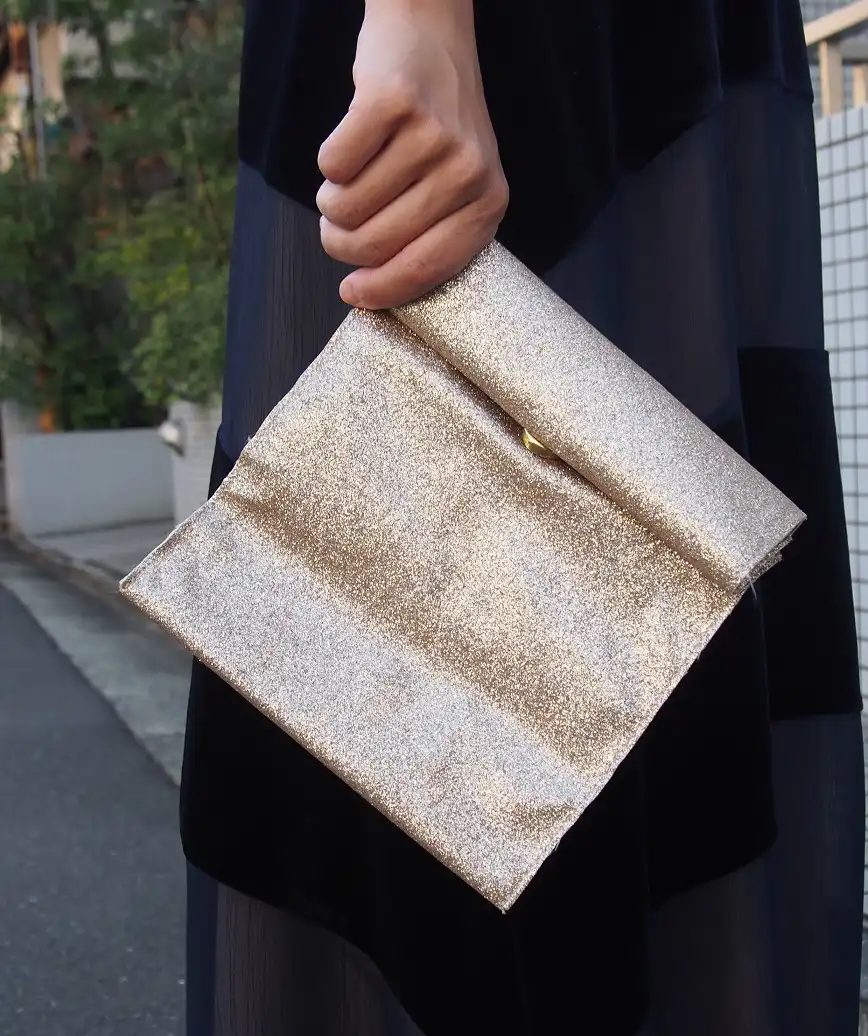 Square Gold Clutch bag
