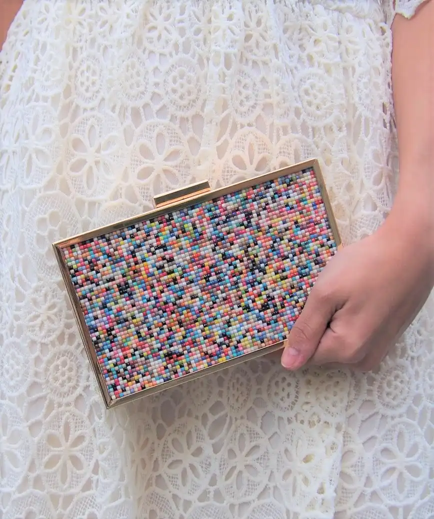 Pins square Clutch bag - Multi