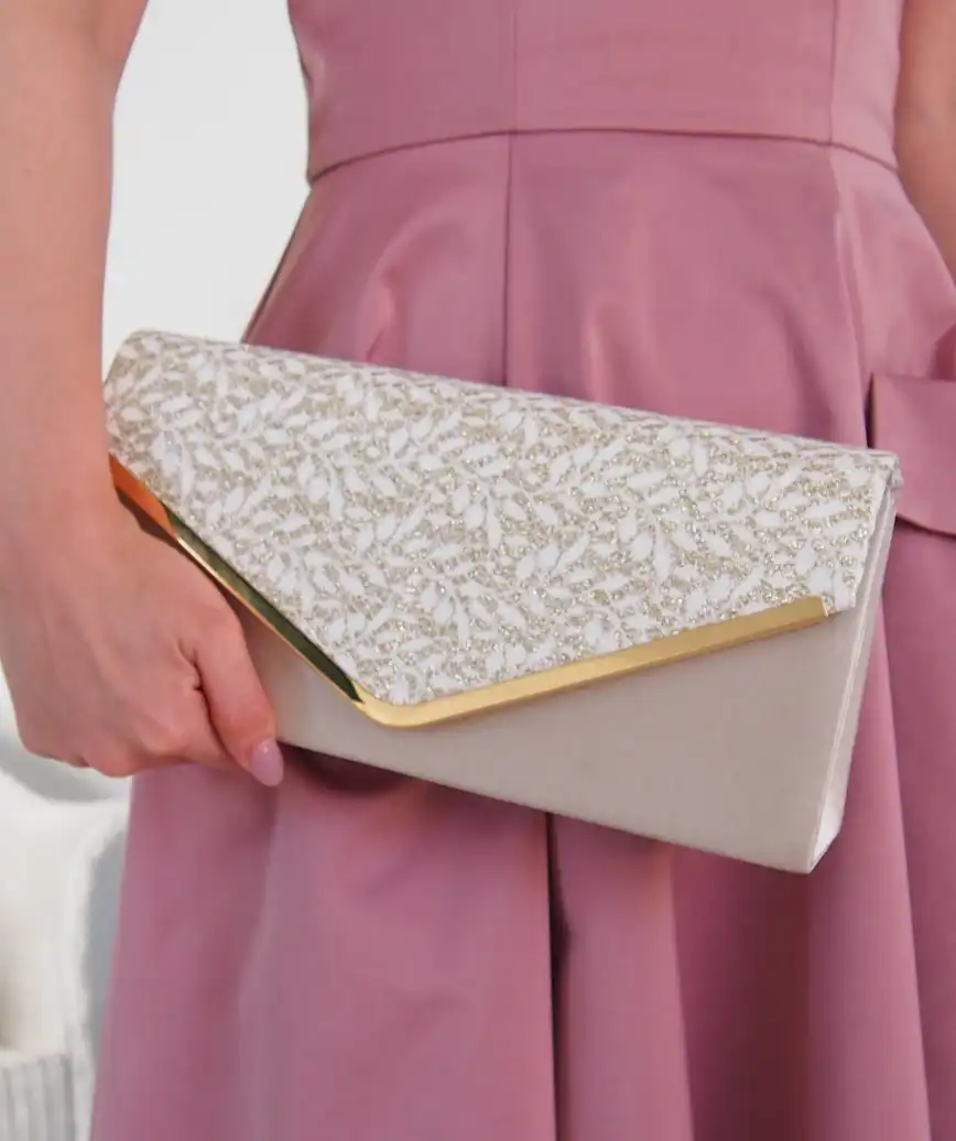 top design lame cluth bag - gold