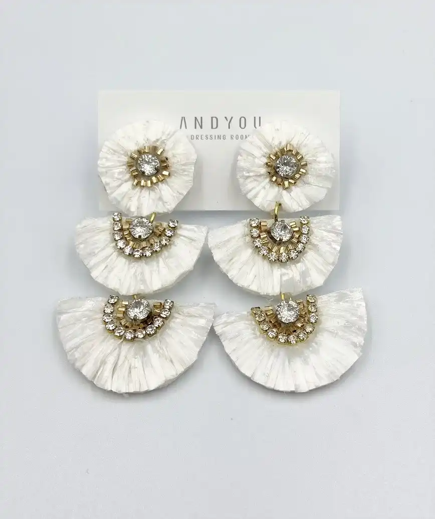 3chain polyethylene circle Earrings
