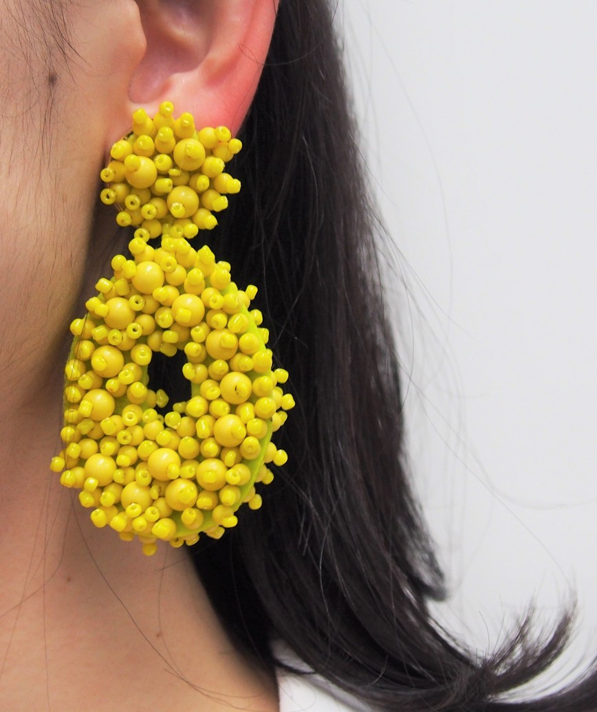 Melayna Drop Earrings-Yellow