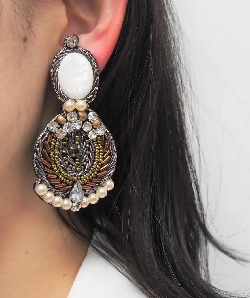 Gold Velvet Earrings