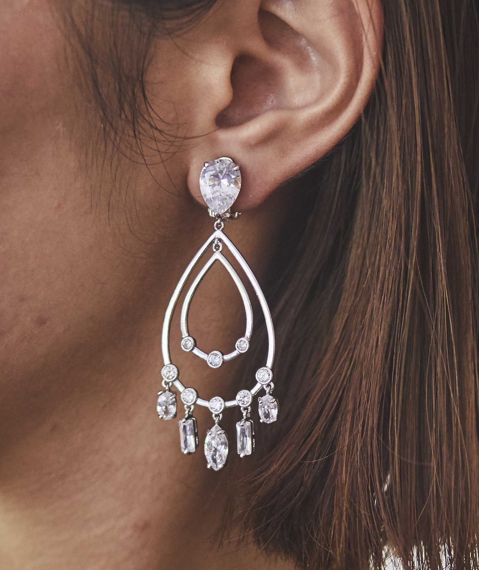 Chandelier Earrings-Siliver