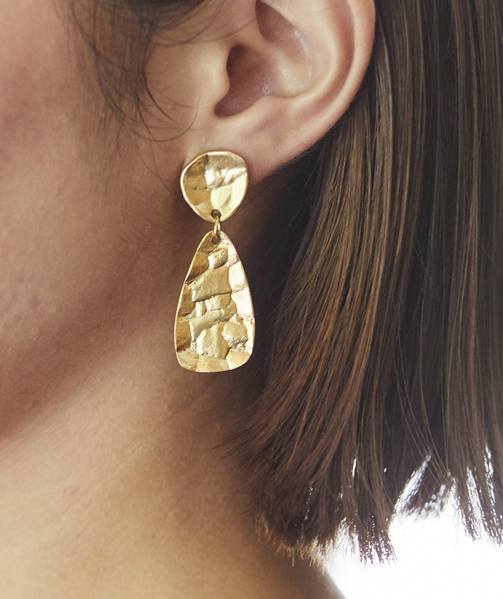 Gold Mirror Earrings-Gold