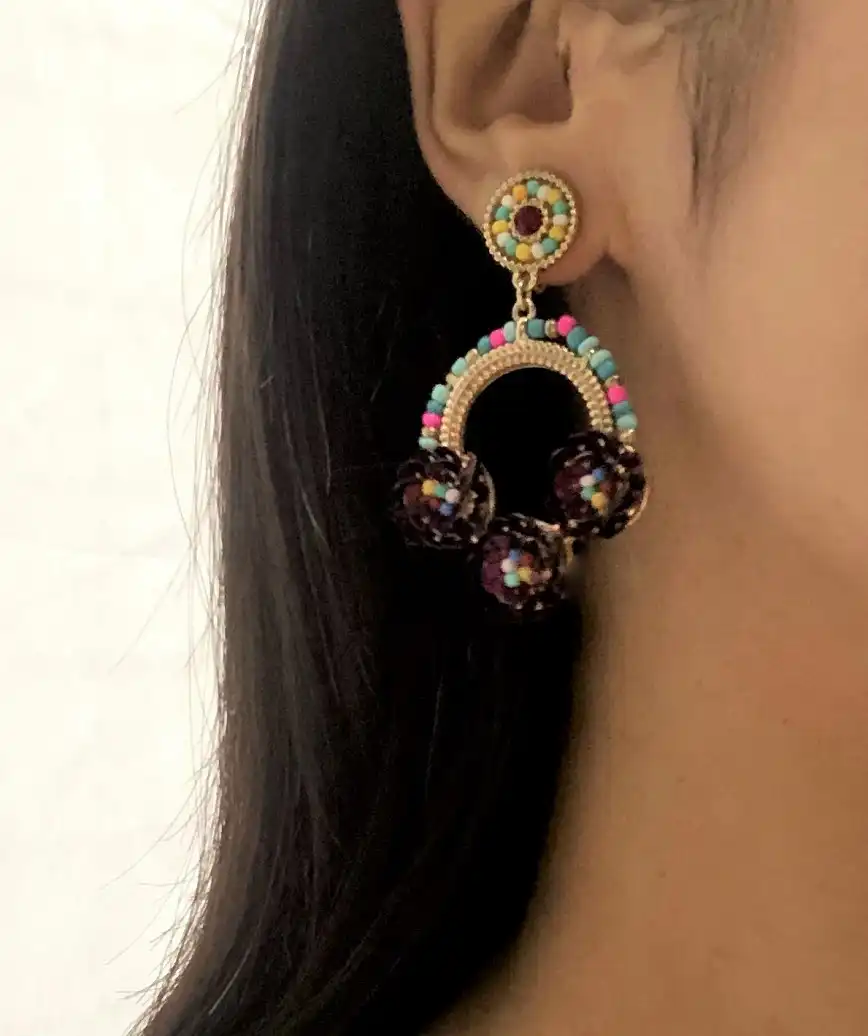 Beads round multi Earrings