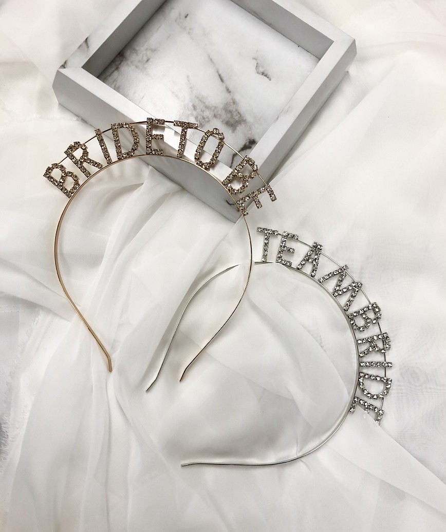 【販売商品】レターカチューシャ”TEAM BRIDE”－シルバー