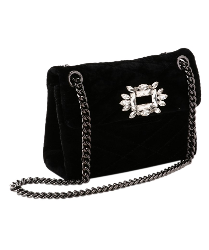 Black Velvet clutch bag